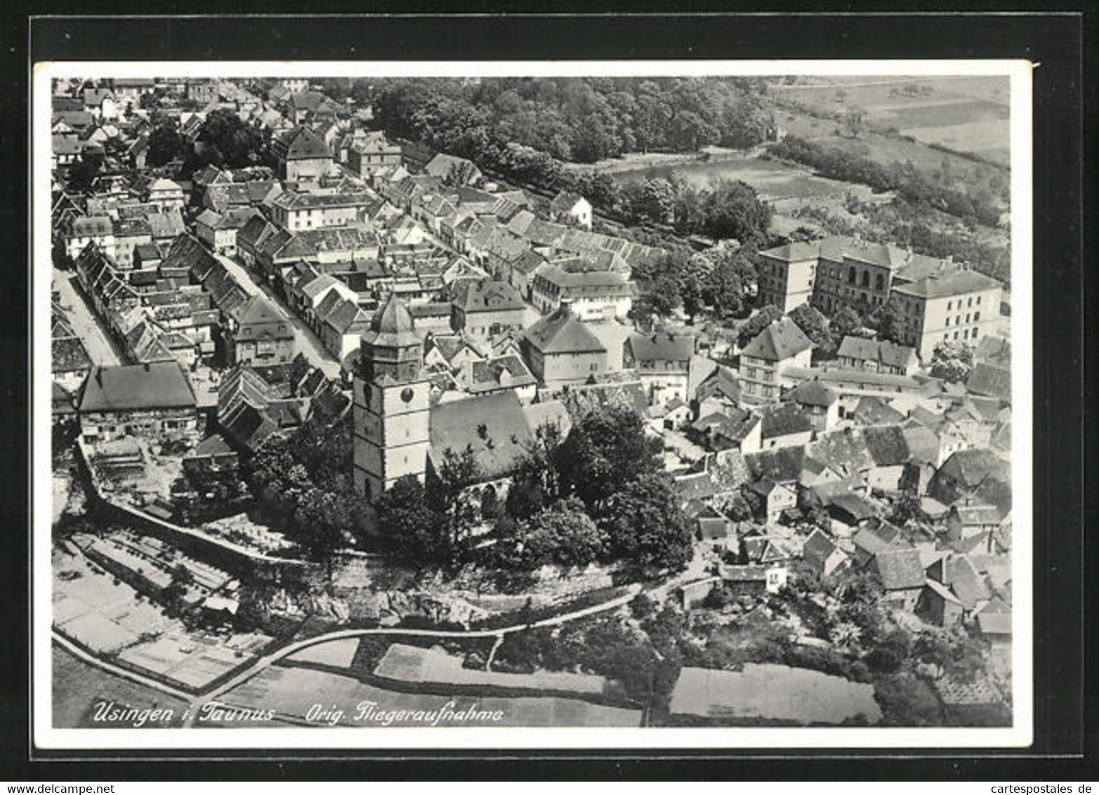 AK Usingen / Taunus, Totalansicht Vom Flugzeug Aus, Fliegeraufnahme - Usingen