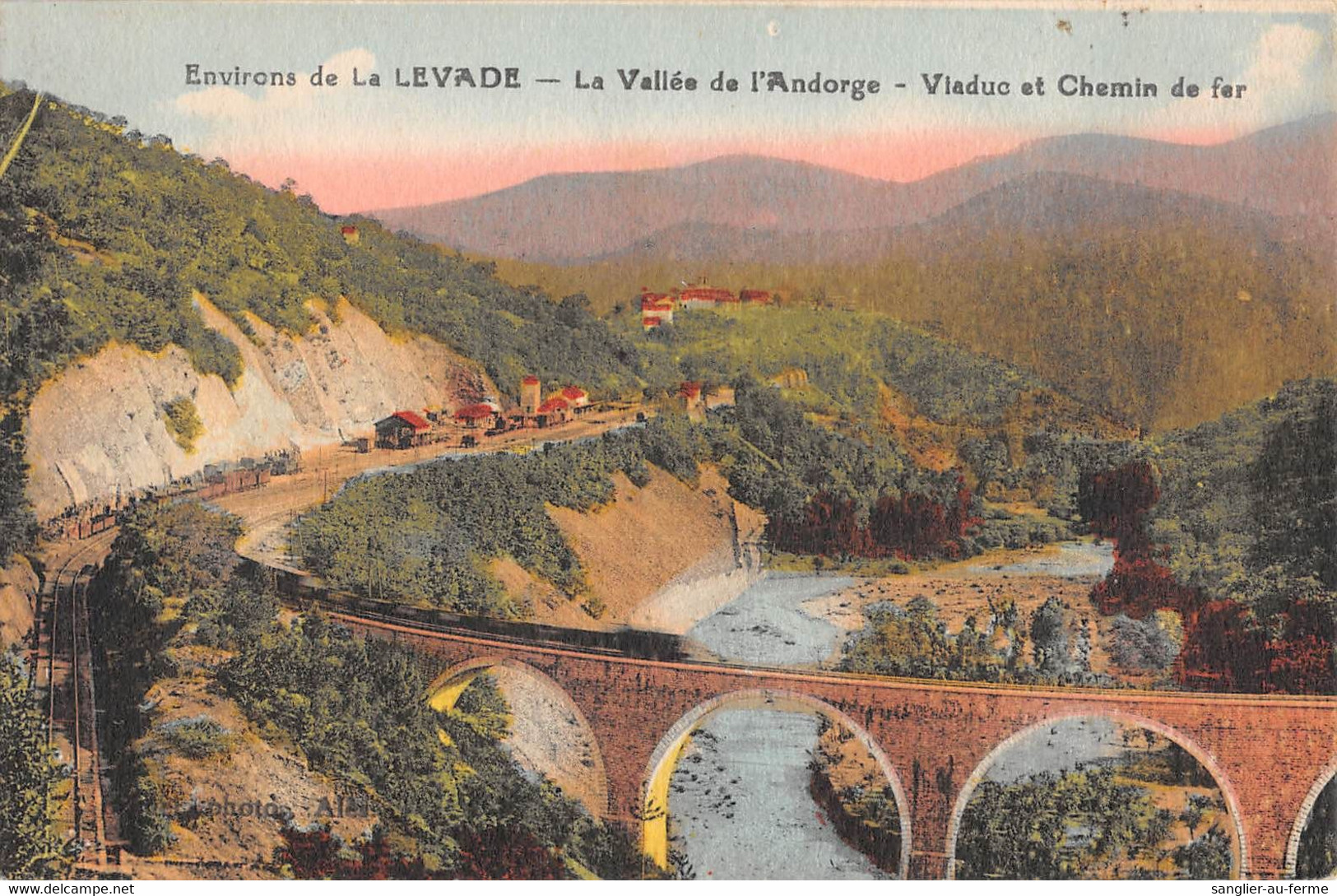 CPA 30 ENVIRONS DE LA LEVADE LA VALLEE DE L'ANDORGE VIADUC DU CHEMIN DE FER (cliché Rare - Autres & Non Classés