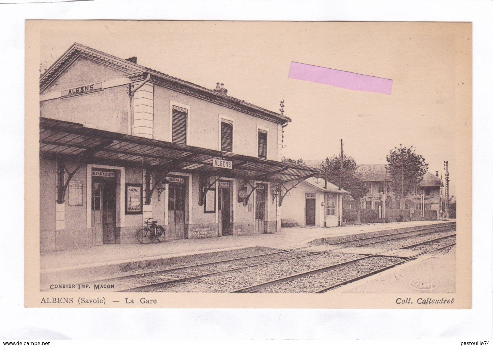 CPA :  14 X 9  -  ALBENS  -  La  Gare - Albens