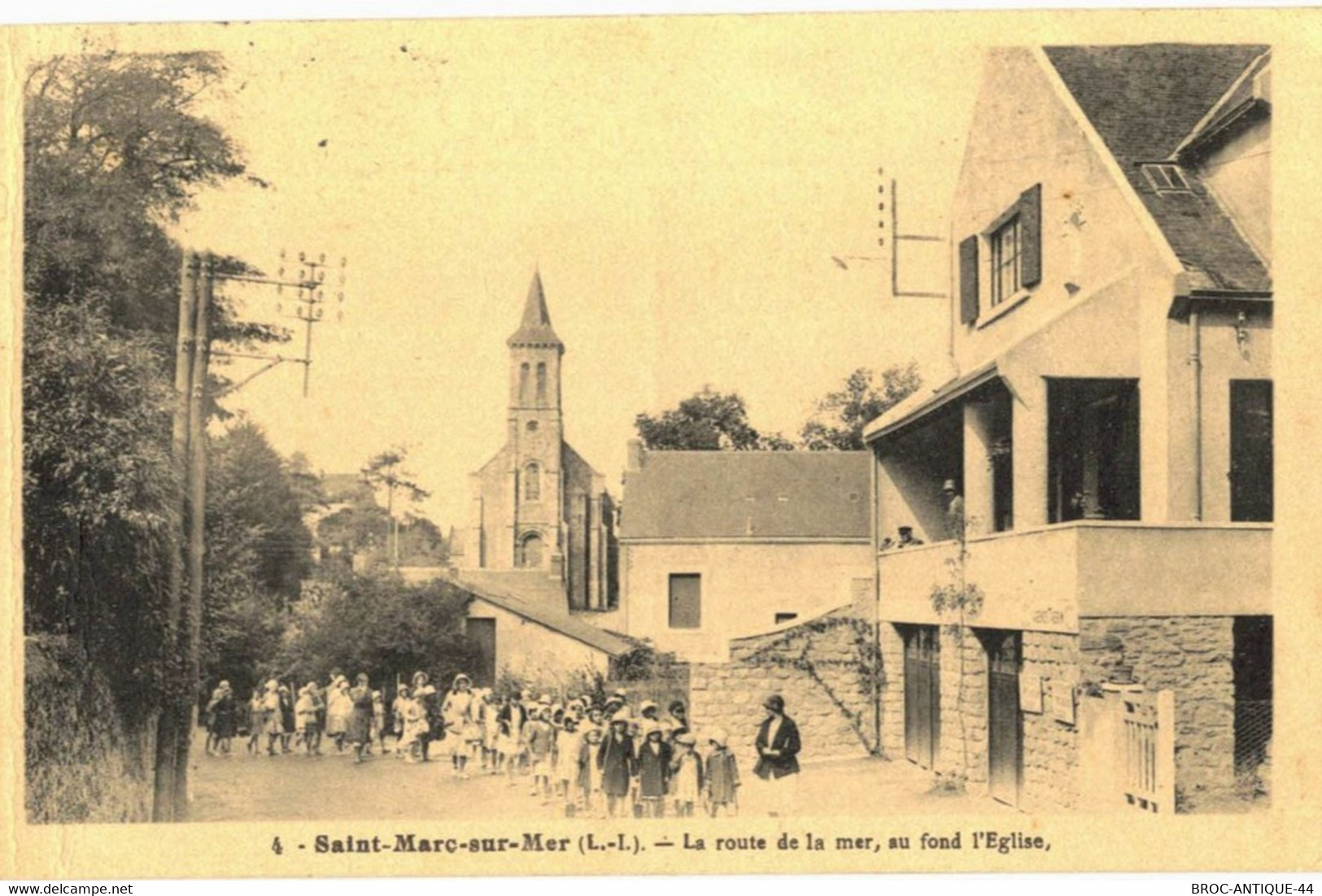 CPA N°59 - SAINT-MARC-SUR-MER - LA ROUTE DE LA MER AU FOND L' EGLISE - Other & Unclassified