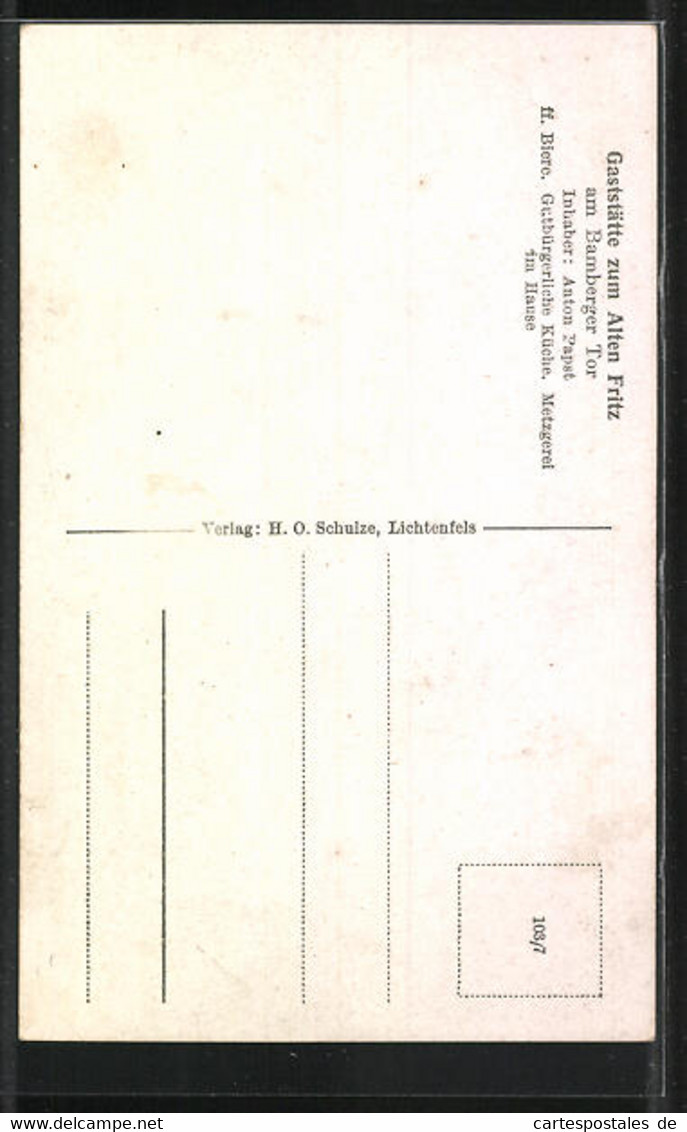 AK Lichtenfels, Gasthaus Alter Fritz Am Bamberger Tor - Lichtenfels