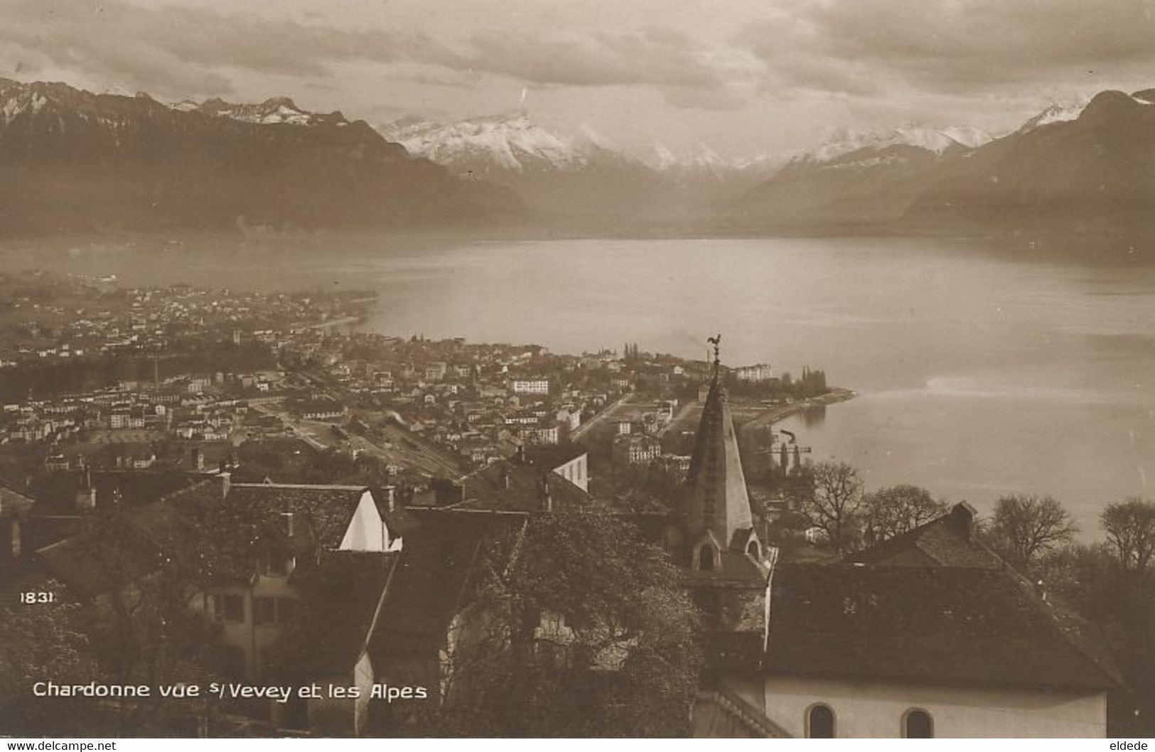 Chardonne Vue S/ Vevey Et Les Alpes  Perrochet Et David La Chaux De Fonds - La Chaux