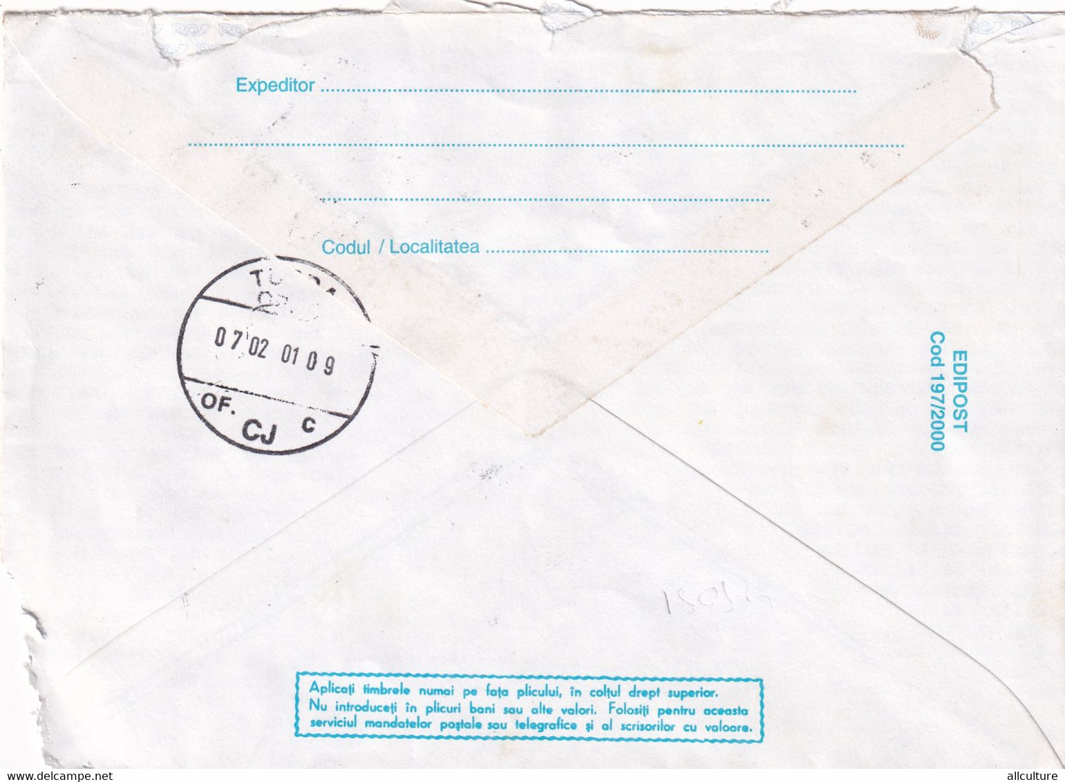 A9704- BOLBOCI INN BUCHAREST 1926, MARAMURES USED STAMP ON COVER, DEVA 2001 ROMANIA COVER STATIONERY - Postal Stationery