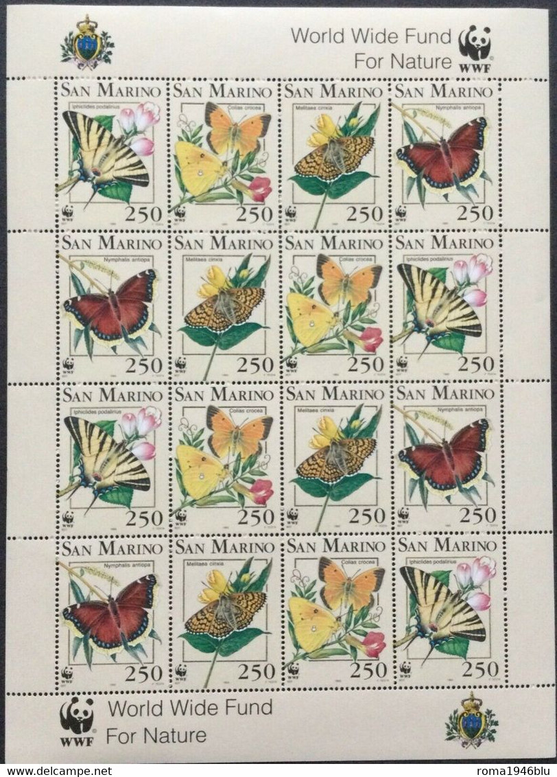 SAN MARINO 1993 ANIMALI DA PROTEGGERE MINIFOGLIO **  MNH - Blocks & Kleinbögen