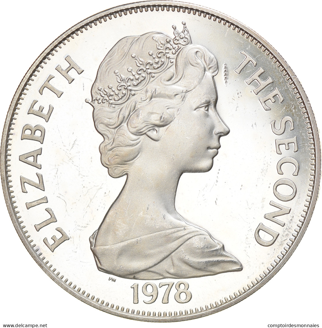 Monnaie, Tristan Da Cunha, Elizabeth II, Crown, 1978, Pobjoy Mint, SPL, Argent - Iles Vièrges Britanniques