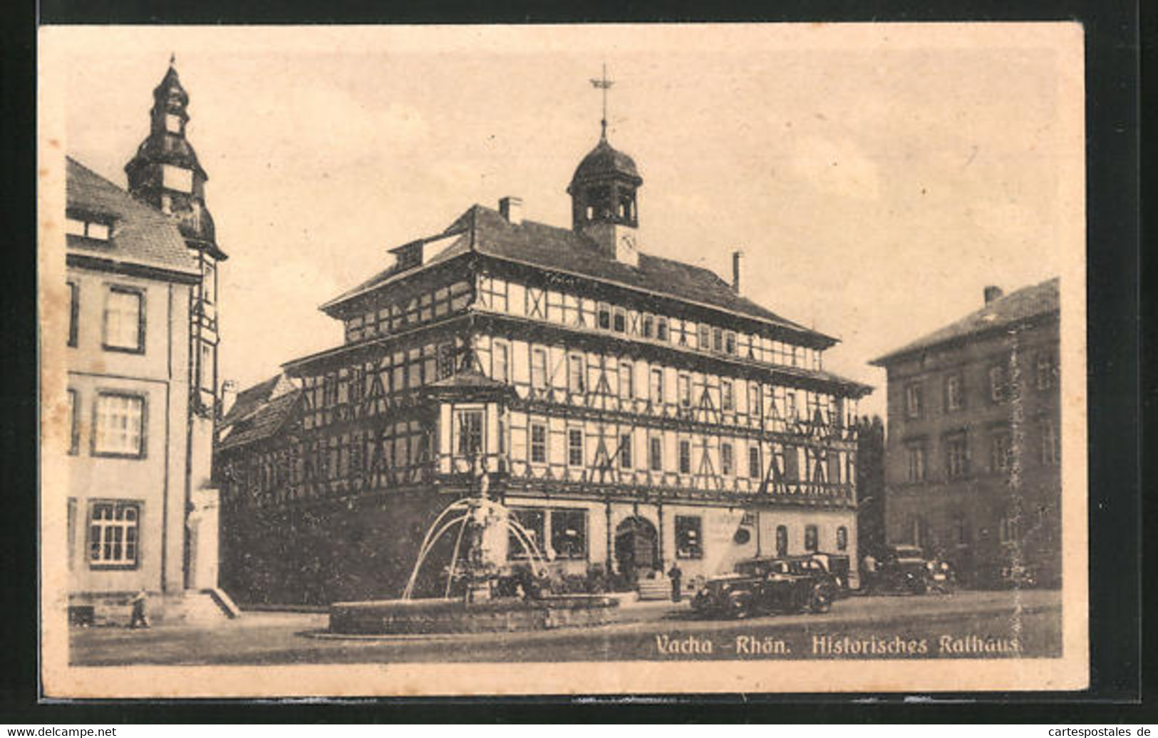 AK Vacha / Rhön, Brunnen Und Rathaus - Vacha