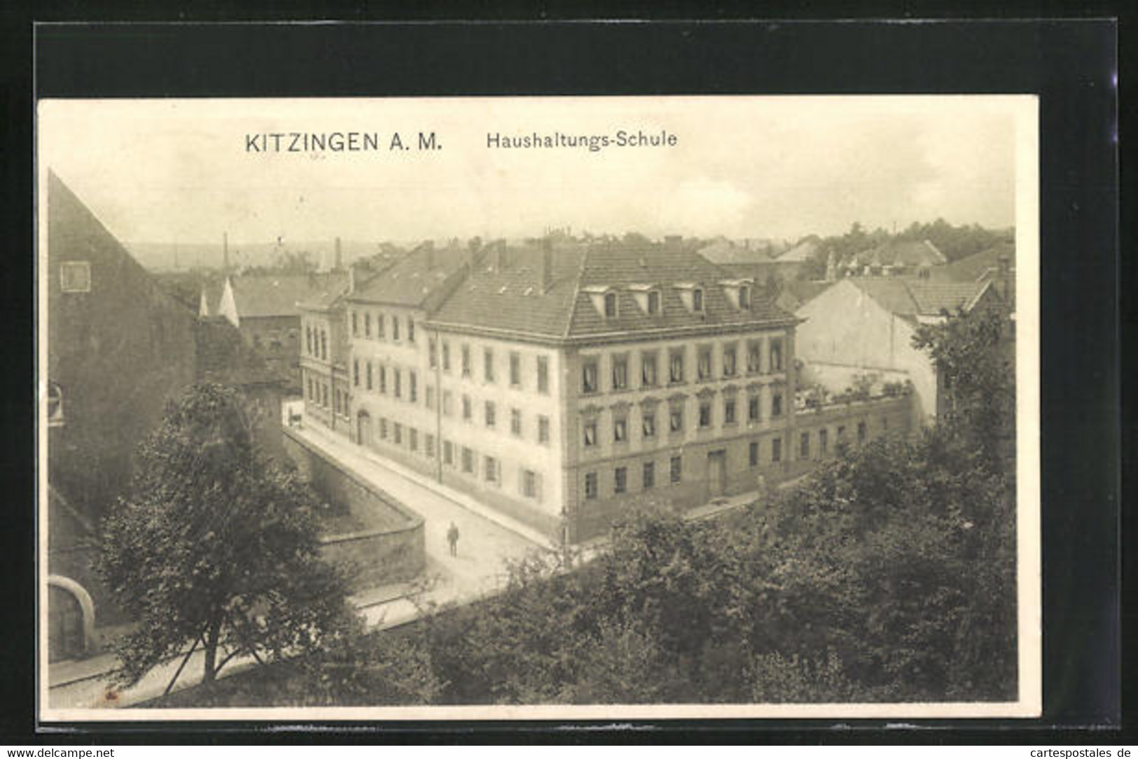 AK Kitzingen A. M., Haushaltungs-Schule Aus Der Vogelschau - Kitzingen