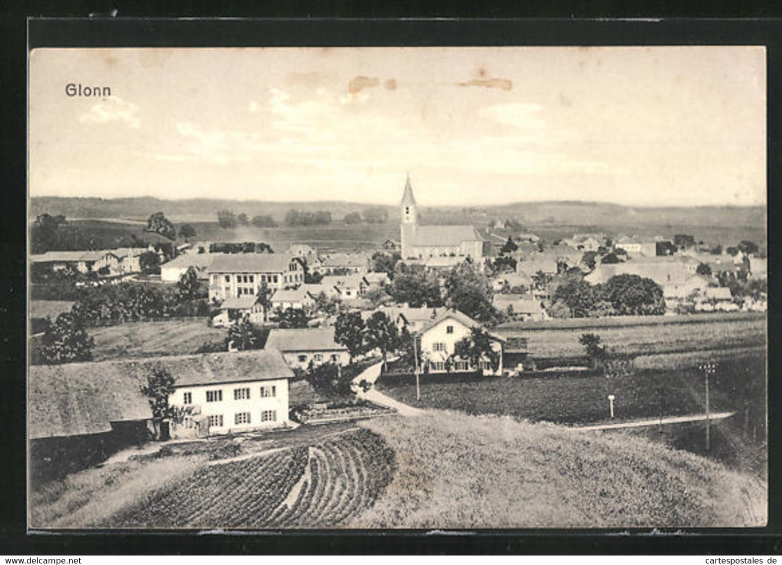 AK Glonn, Ortsansicht Mit Kirche - Glonn