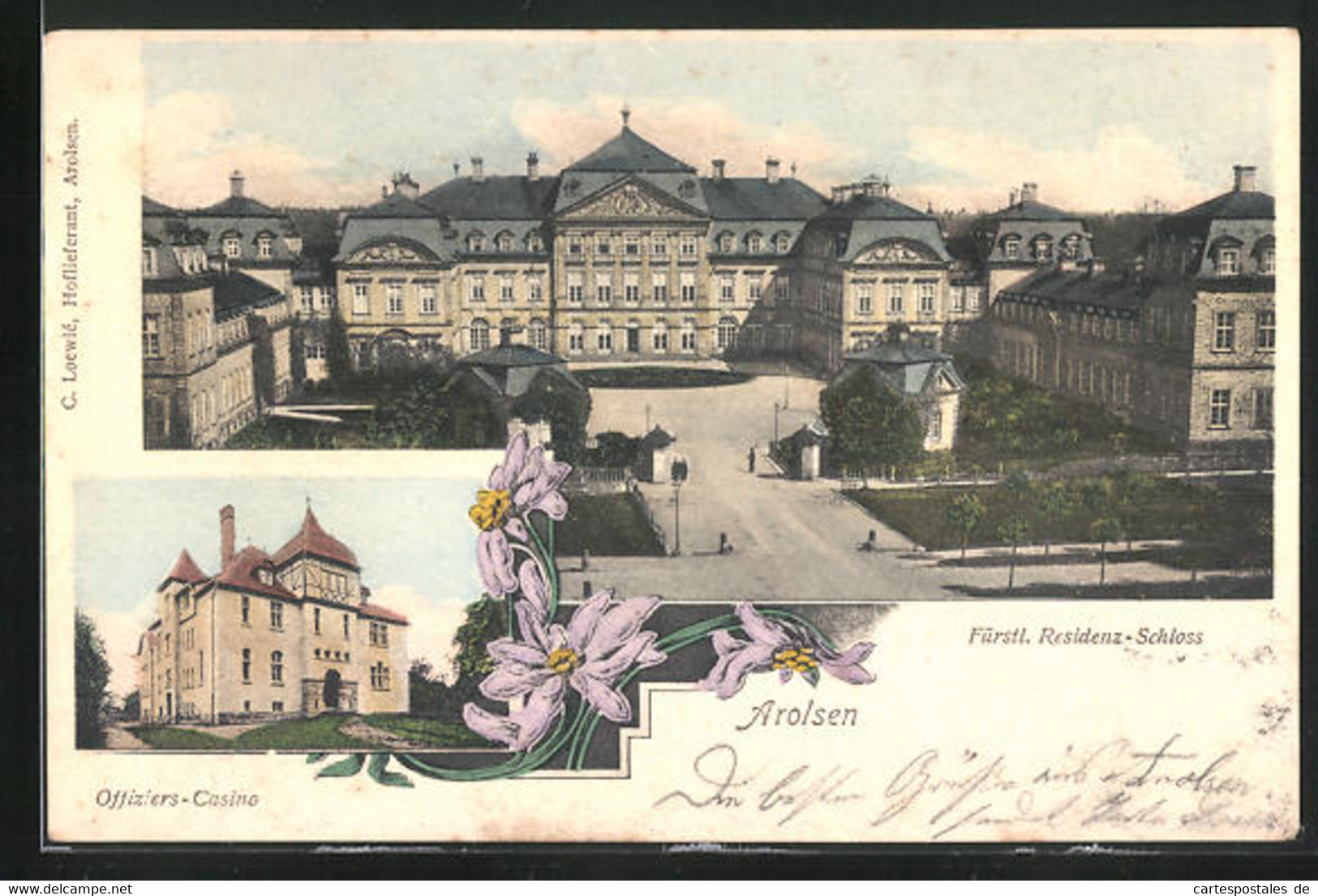 AK Arolsen, Fürstl. Residenz-Schloss, Offiziers-Casino - Bad Arolsen