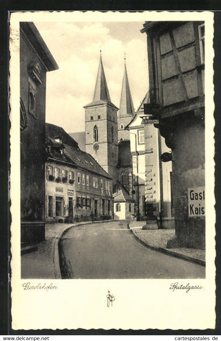 AK Gerolzhofen, Strasse Spitalgasse - Gerolzhofen