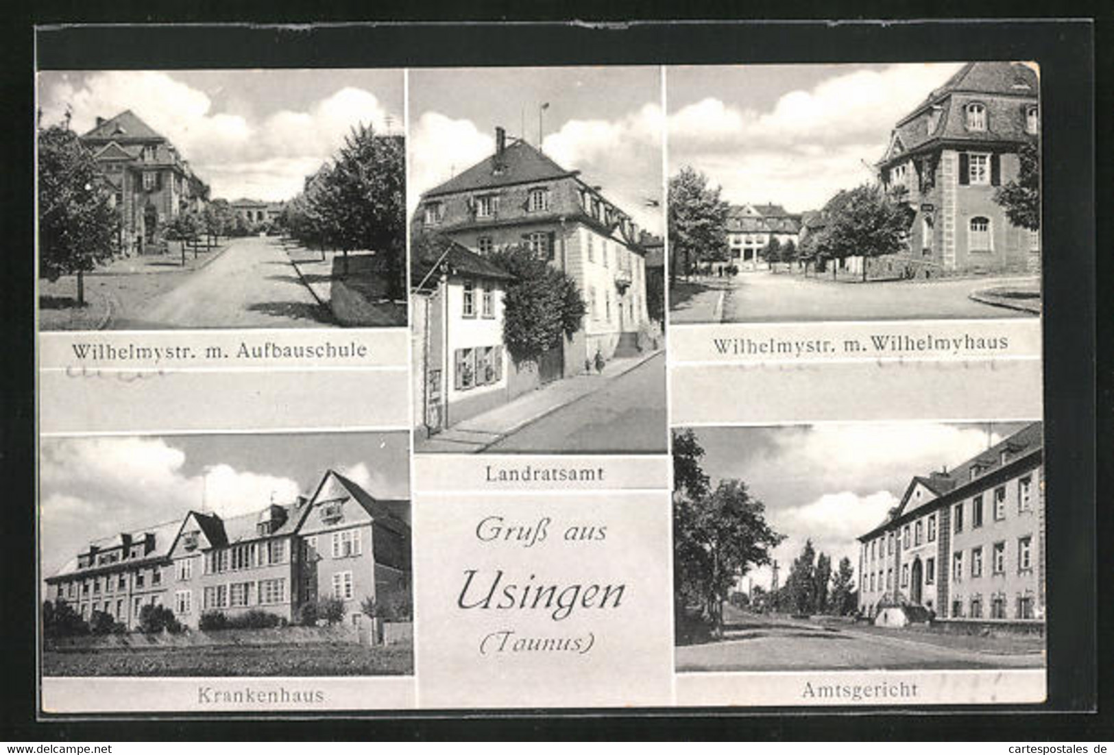 AK Usingen / Taunus, Krankenhaus, Wilhelmstrasse, Landratsamt Und Amtsgericht - Usingen