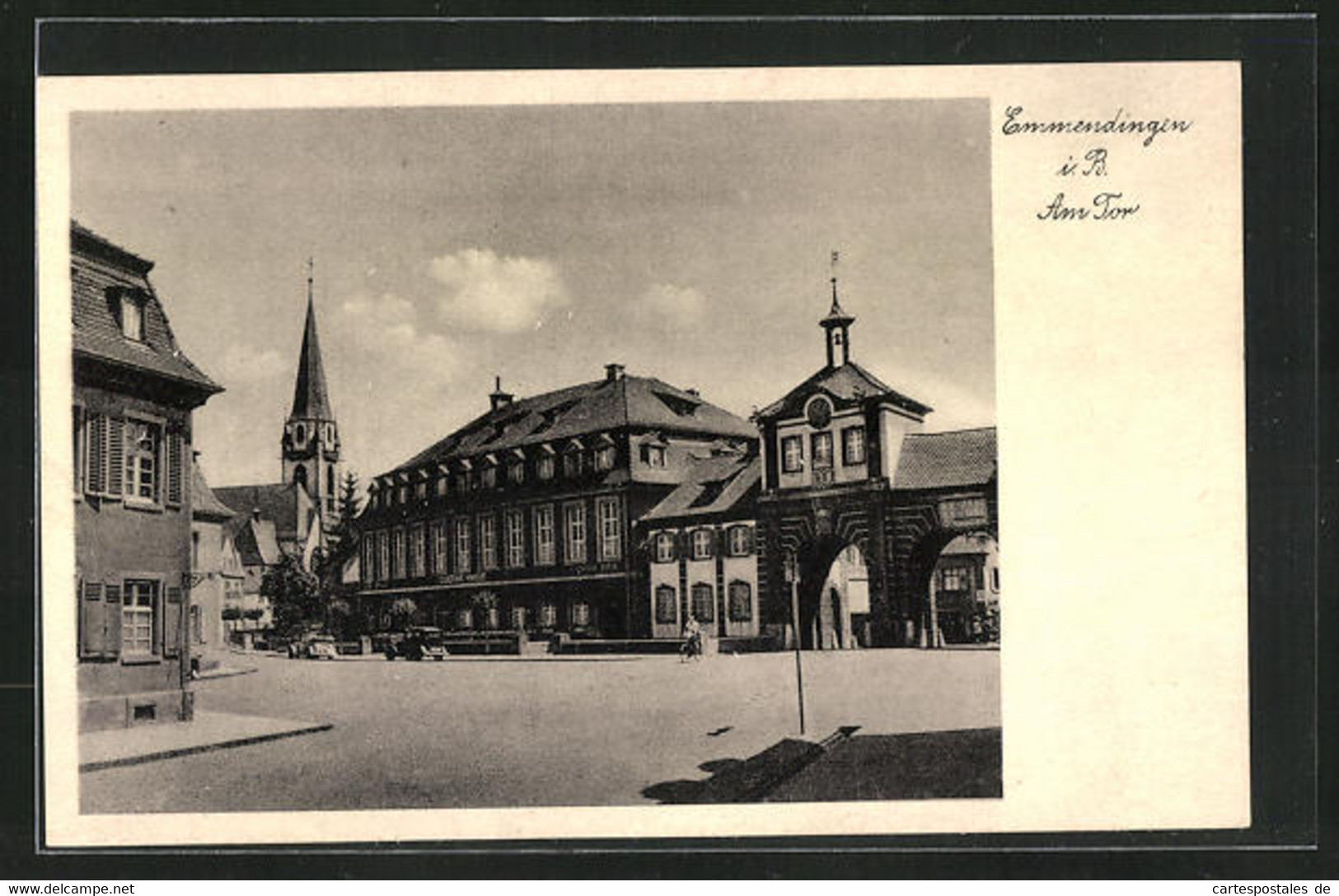 AK Emmendingen I. B., Strasseneck Am Tor, Kirche - Emmendingen