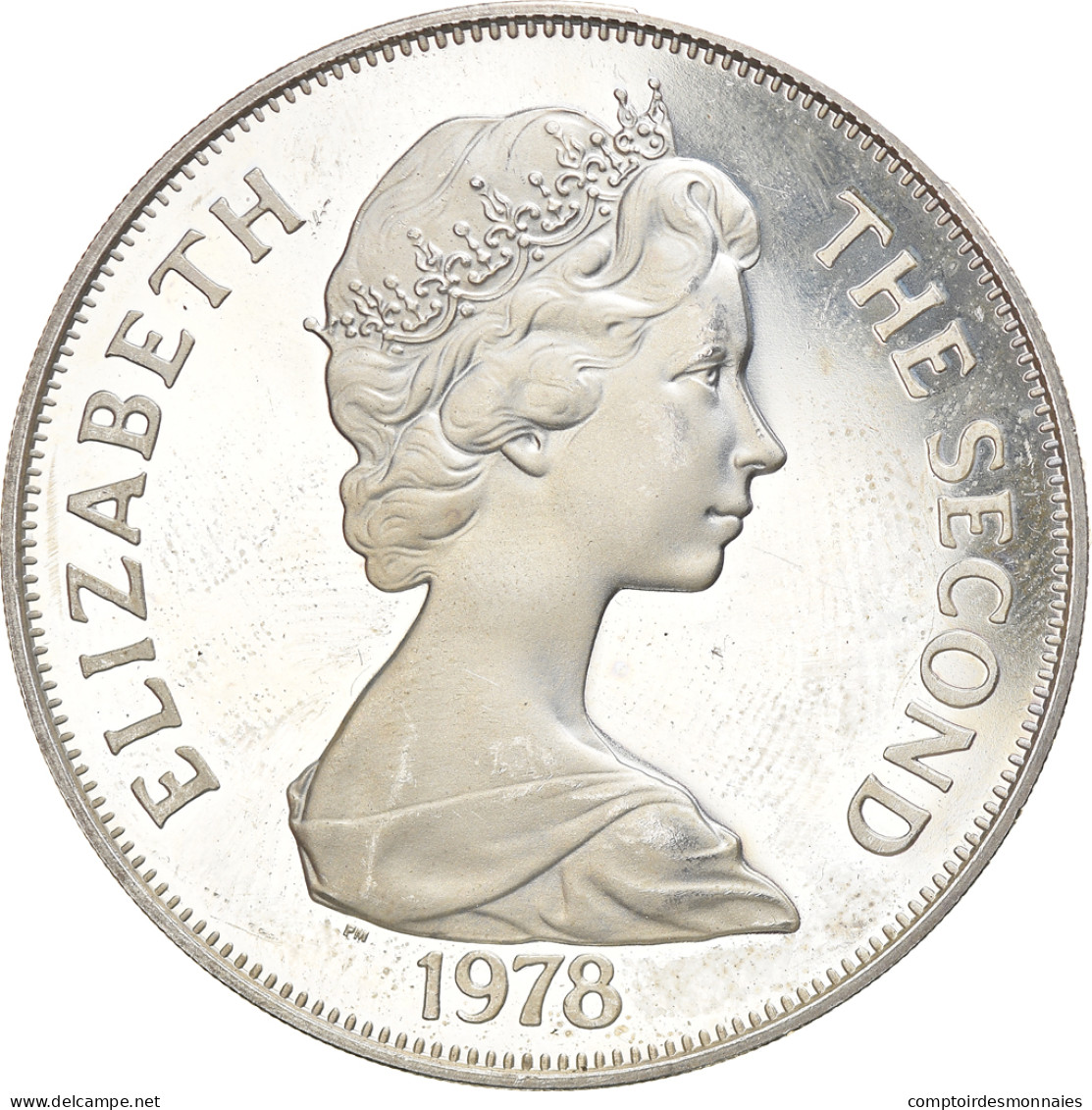 Monnaie, Tristan Da Cunha, Elizabeth II, Crown, 1978, Pobjoy Mint, FDC, Argent - British Virgin Islands
