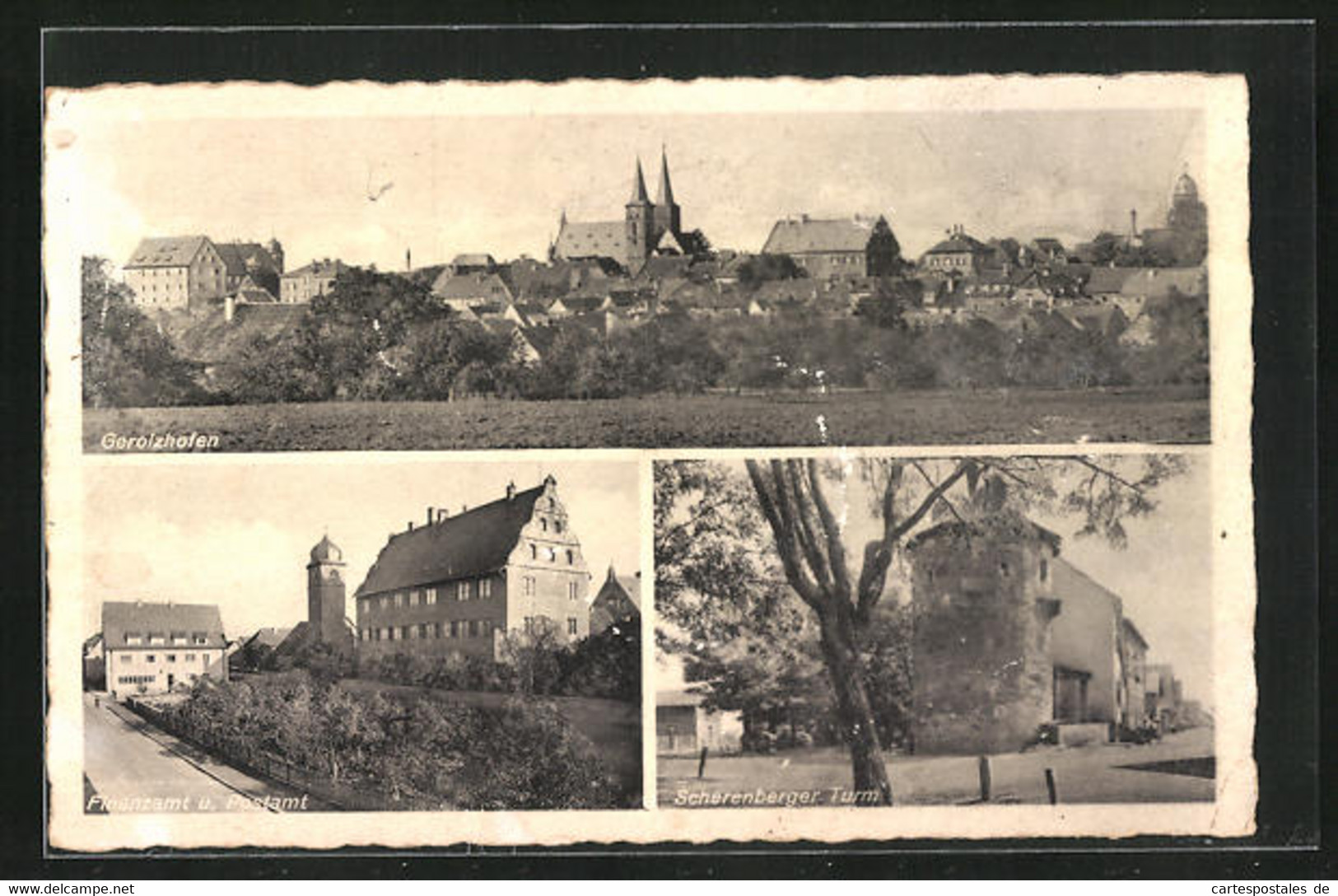 AK Gerolzhofen, Finanzamt Und Postamt, Scherenberger Turm - Gerolzhofen