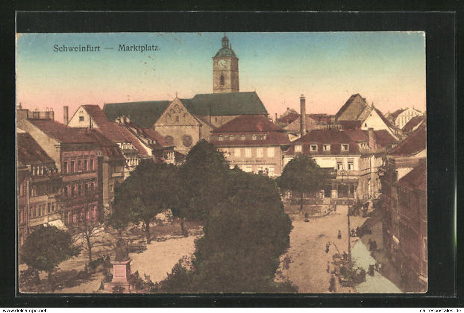 AK Schweinfurt / Main, Marktplatz Aus Der Vogelschau - Schweinfurt