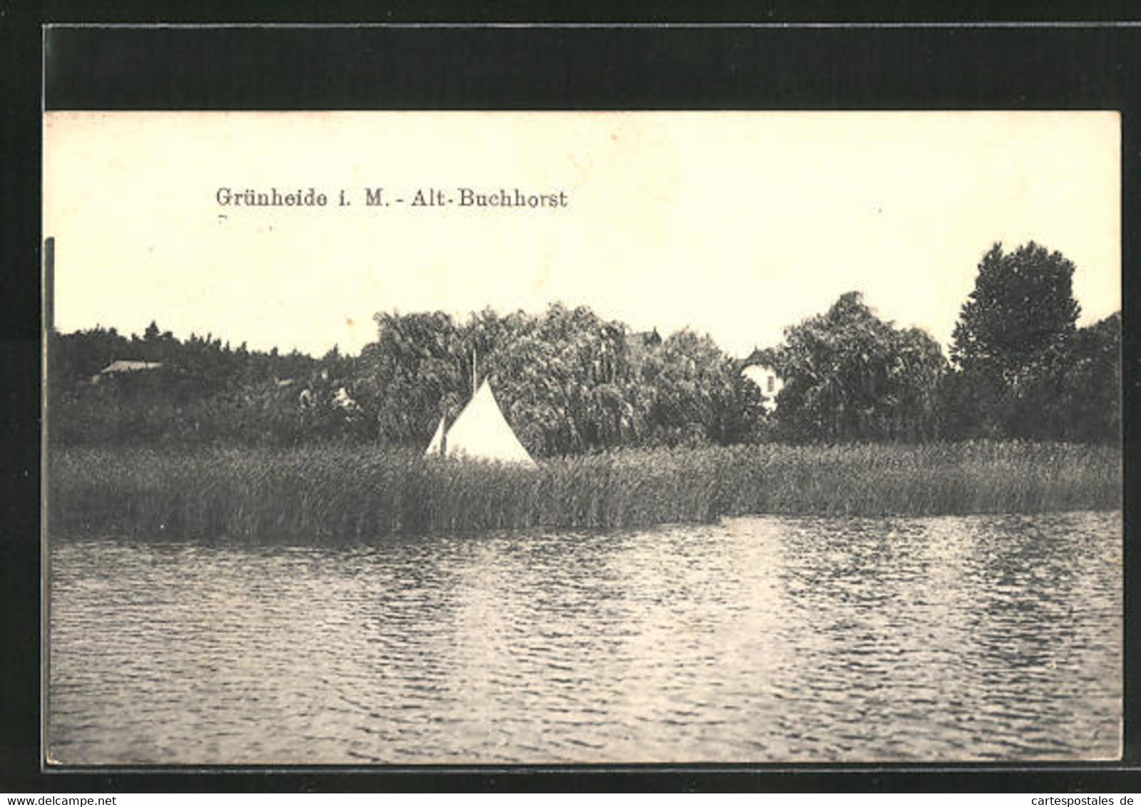 AK Grünheide I. M., Uferidylle Alt-Buchhorst - Gruenheide