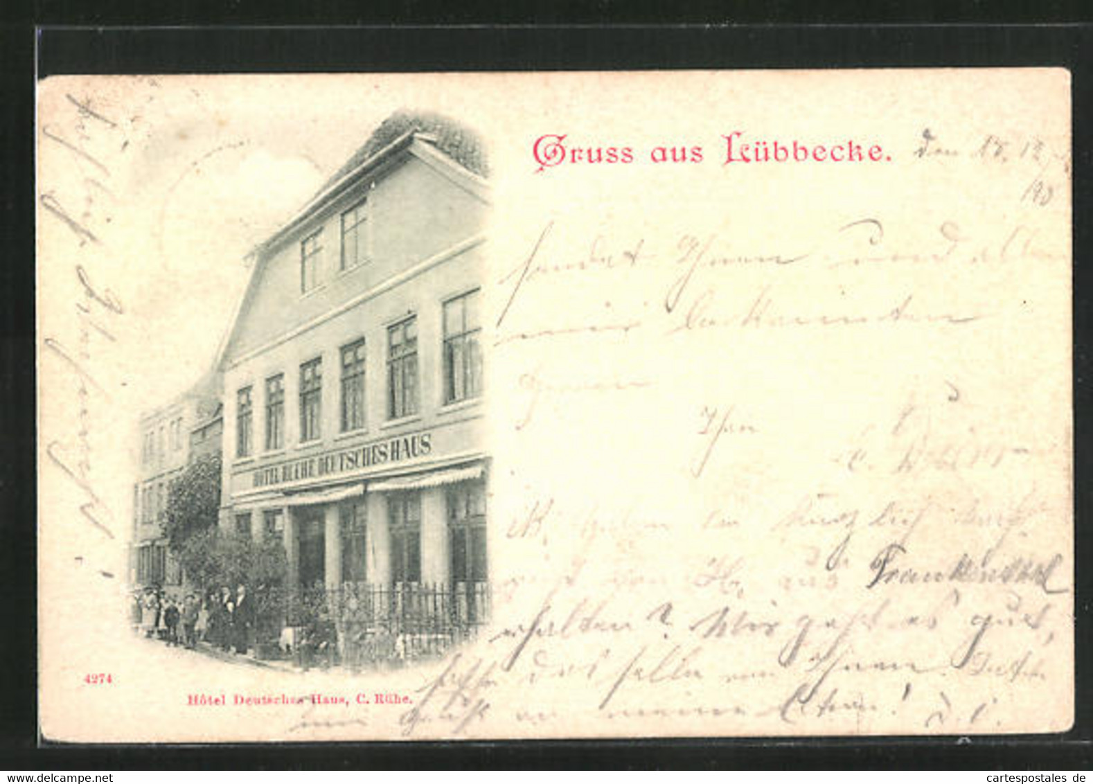 AK Lübbecke, Hotel Deutsches Haus - Lübbecke