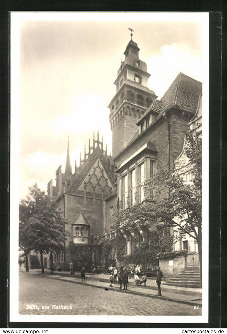 AK Zeitz, Partie Am Rathaus - Zeitz