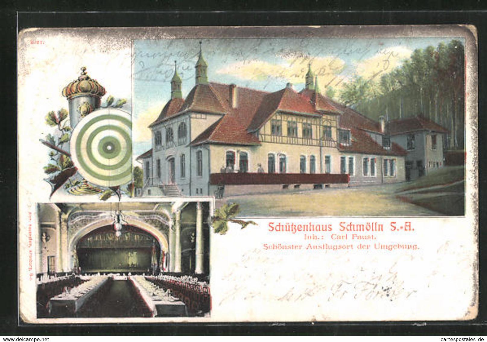 AK Schmölln /Thür., Gasthaus Schützenhaus Carl Faust - Schmoelln