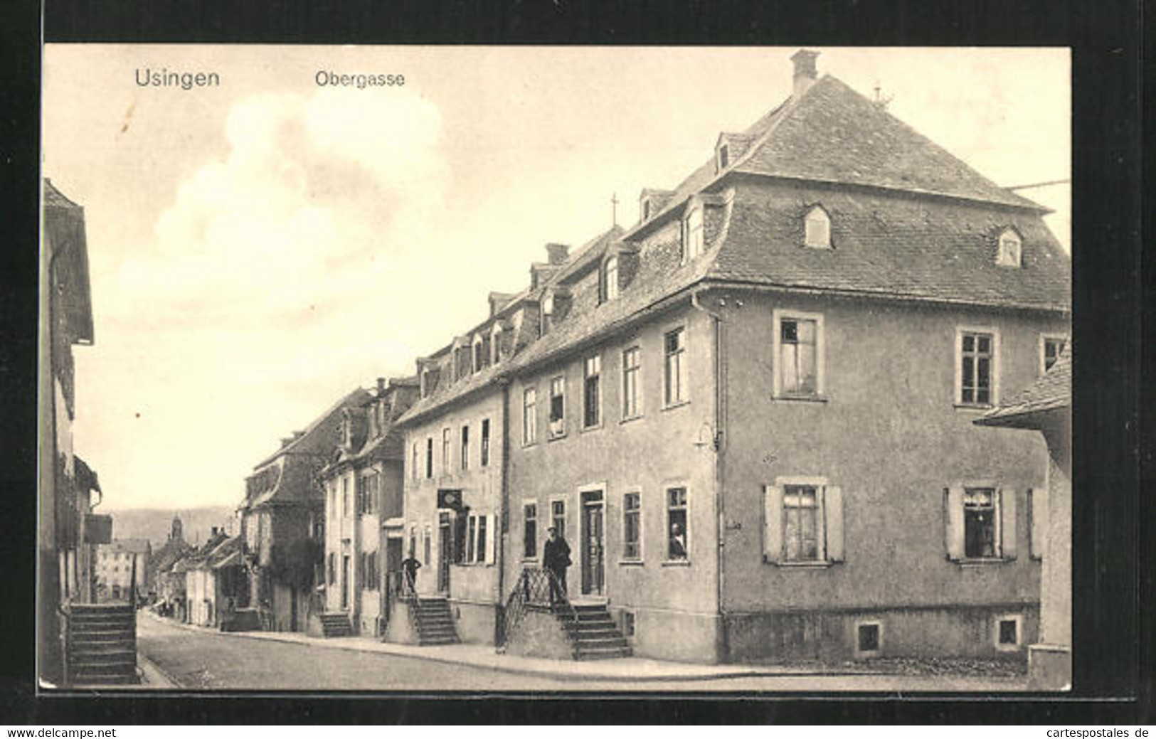 AK Usingen / Taunus, Obergasse Mit Häuser - Usingen