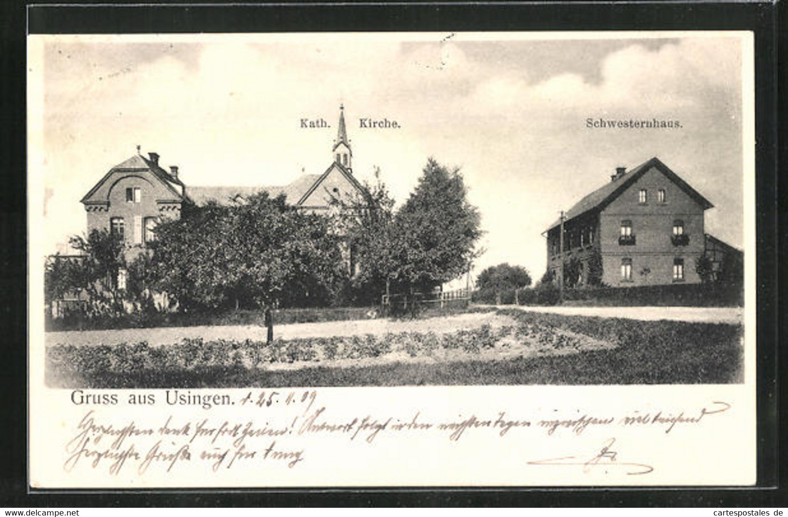 AK Usingen I. T., Schwesternhaus, Kath. Kirche - Usingen