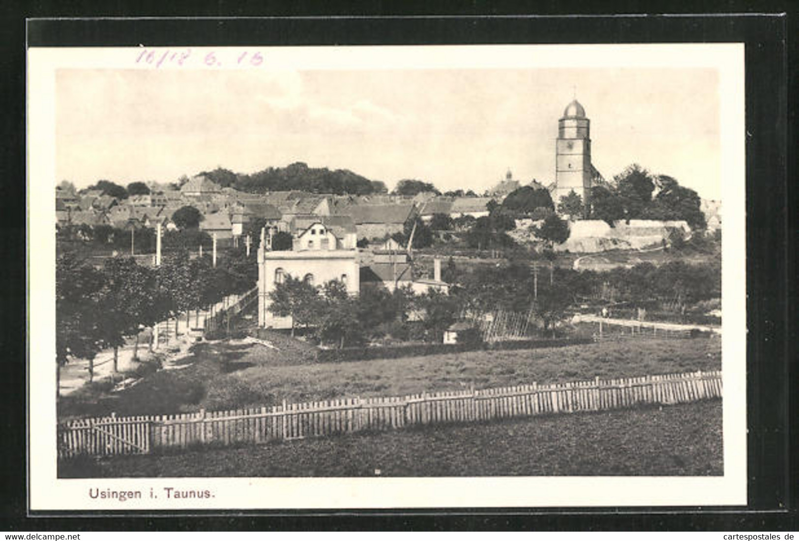 AK Usingen I. T., Ortspartie Mit Kirche - Usingen