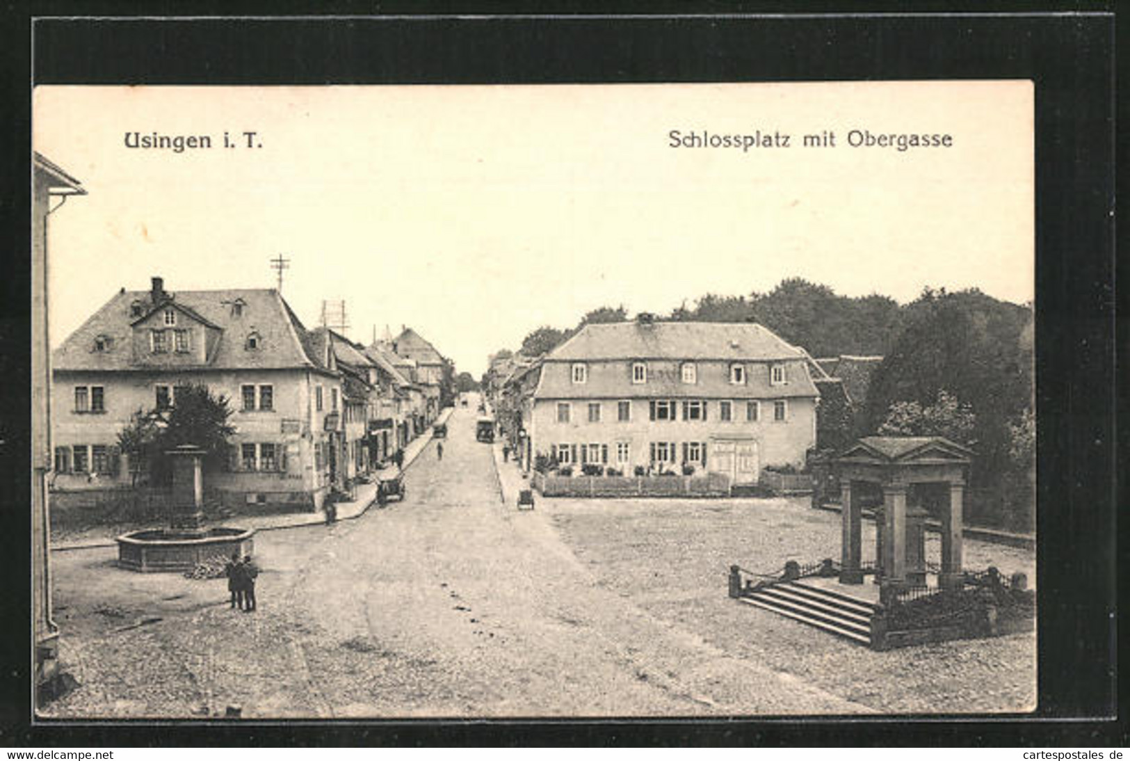 AK Usingen I. T., Schlossplatz Mit Obergasse - Usingen