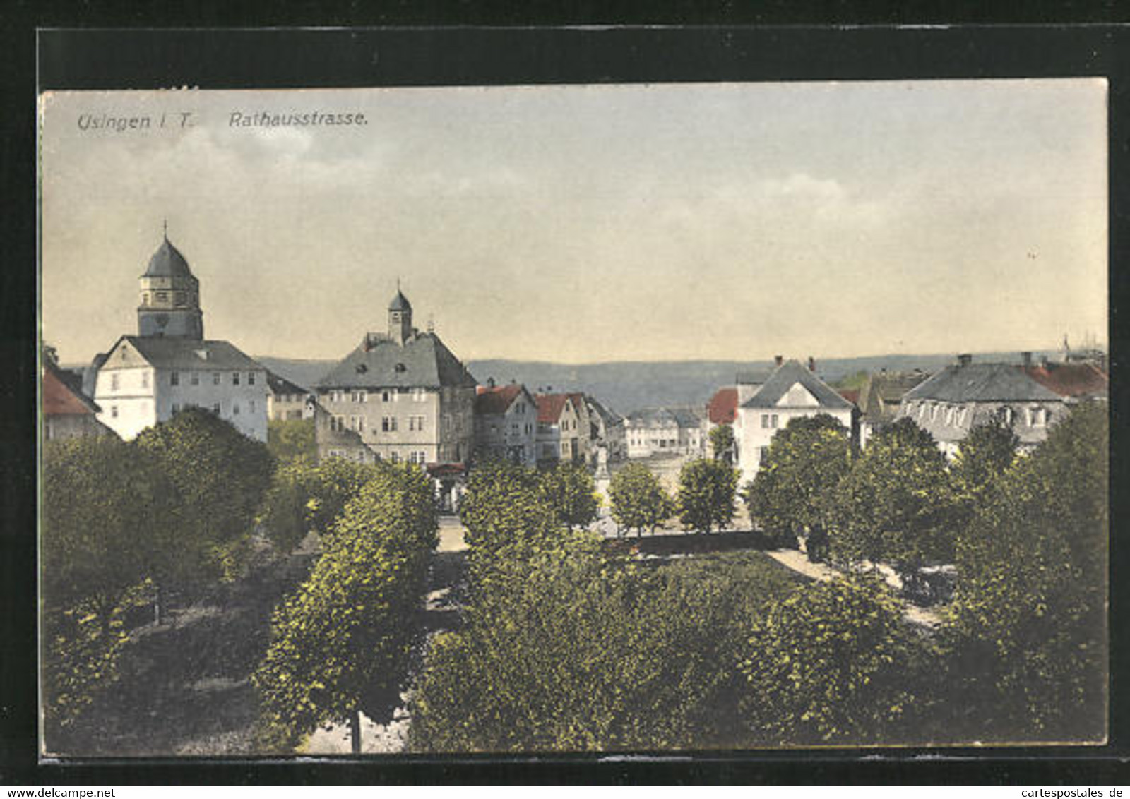 AK Usingen / Taunus, Teilansicht Mit Rathausstrasse - Usingen