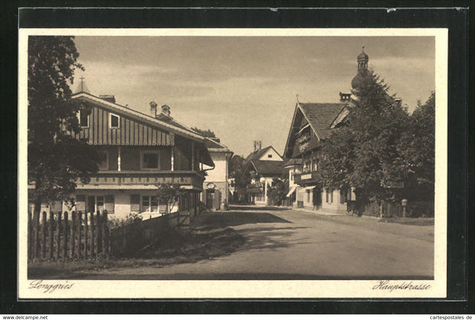 AK Lenggries, Hauptstrasse Mit Bäumen - Lenggries