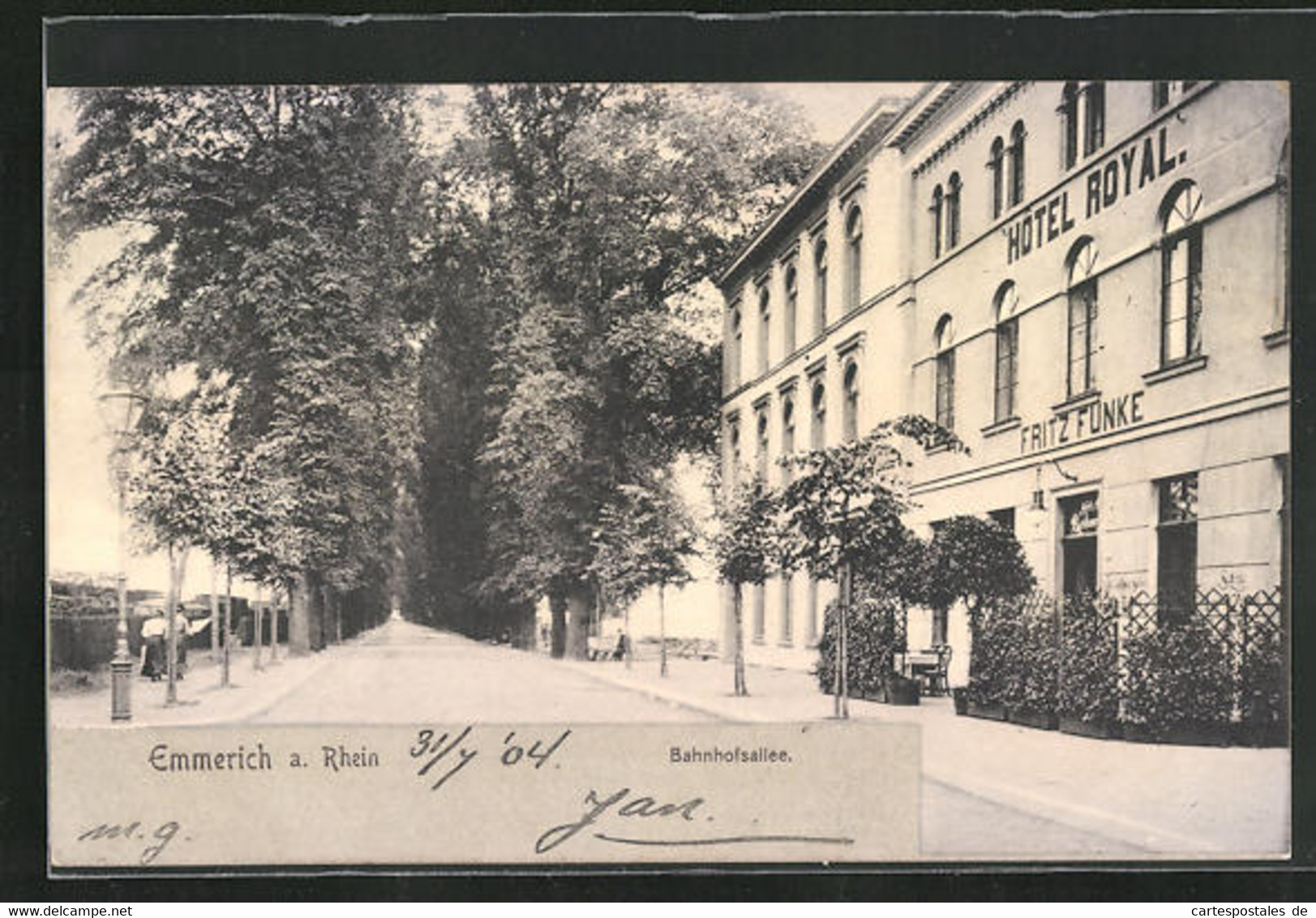 AK Emmerich /Rhein, Bahnhofsallee, Hotel Royal Von Fritz Funke - Emmerich