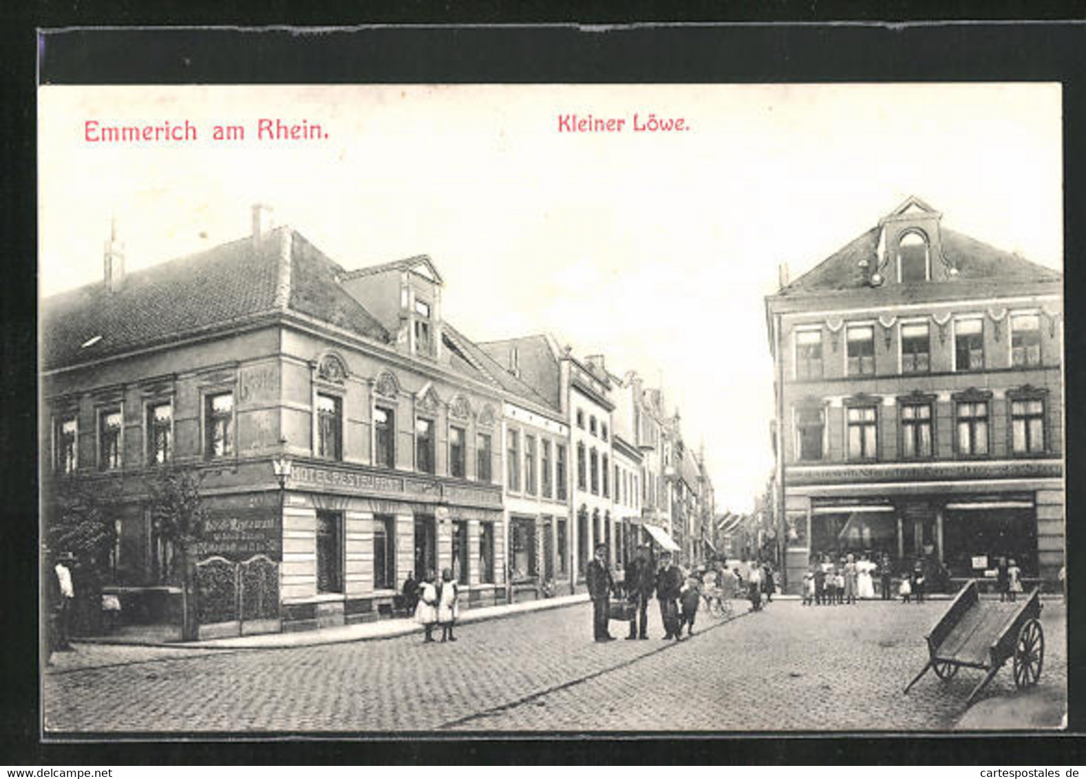 AK Emmerich /Rhein, Kleiner Löwe, Hotel Jakob Zensen, Nähmaschinen- & Fahrrad-Depot - Emmerich