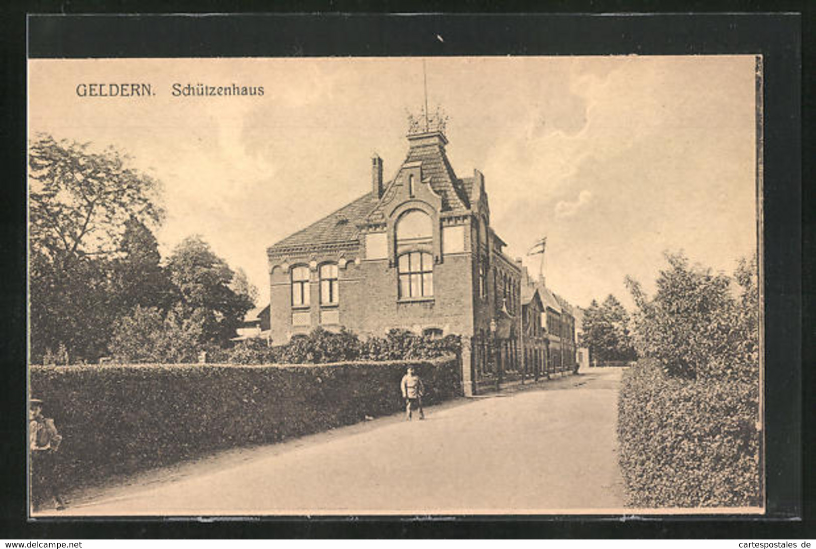 AK Geldern, Strassenpartie Am Gasthof Schützenhaus - Geldern