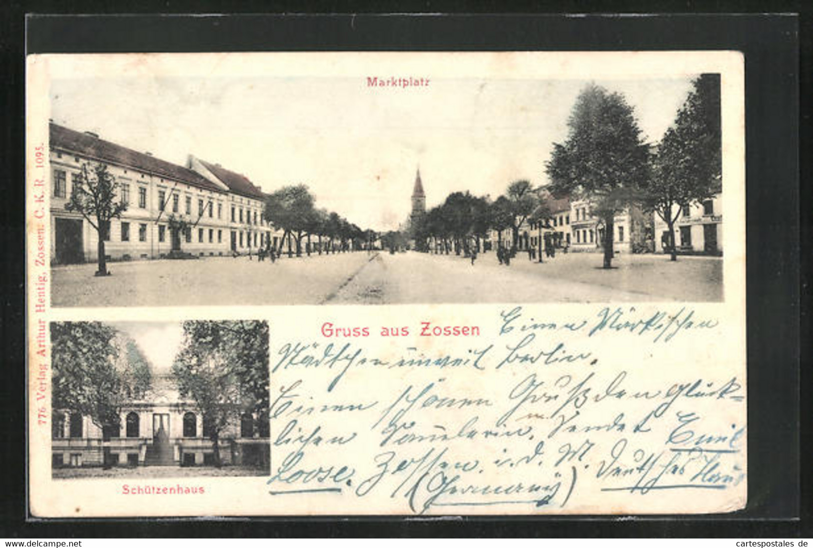 AK Zossen, Schützenhaus, Marktplatz - Zossen