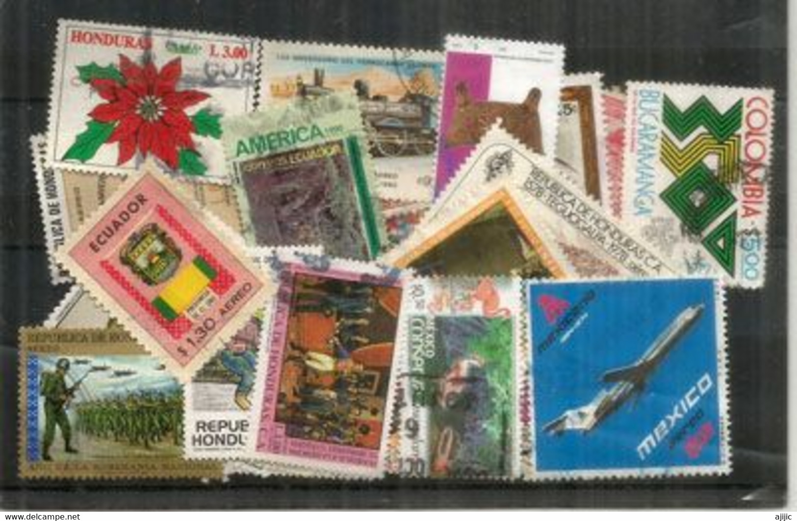 Honduras,Ecuador,Colombia,Mexico,etc  Differents, Bonne Qualité.Lot De Timbres Oblitérés (40) Lot # 1 - Mezclas (max 999 Sellos)