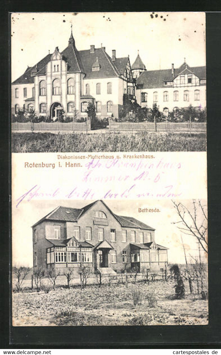 AK Rotenburg I. Hann., Bethesda, Diakonissen-Mutterhaus Und Krankenhaus - Rotenburg (Wuemme)