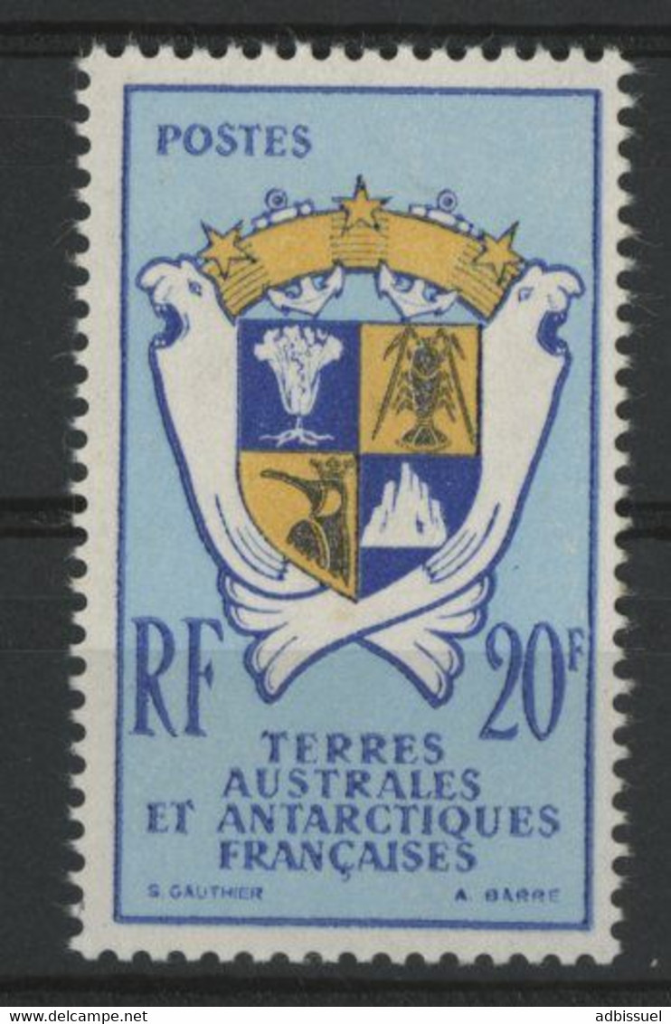 TAAF N° 15 "Armoiries" Neuf * (MH) Qualité TB - Unused Stamps