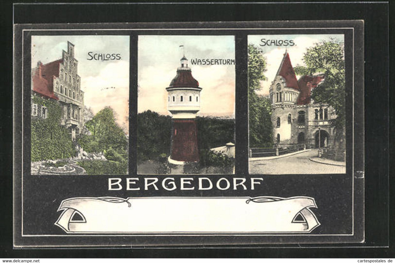 AK Hamburg-Bergedorf, Ansichten Vom Schloss, Wasserturm - Bergedorf