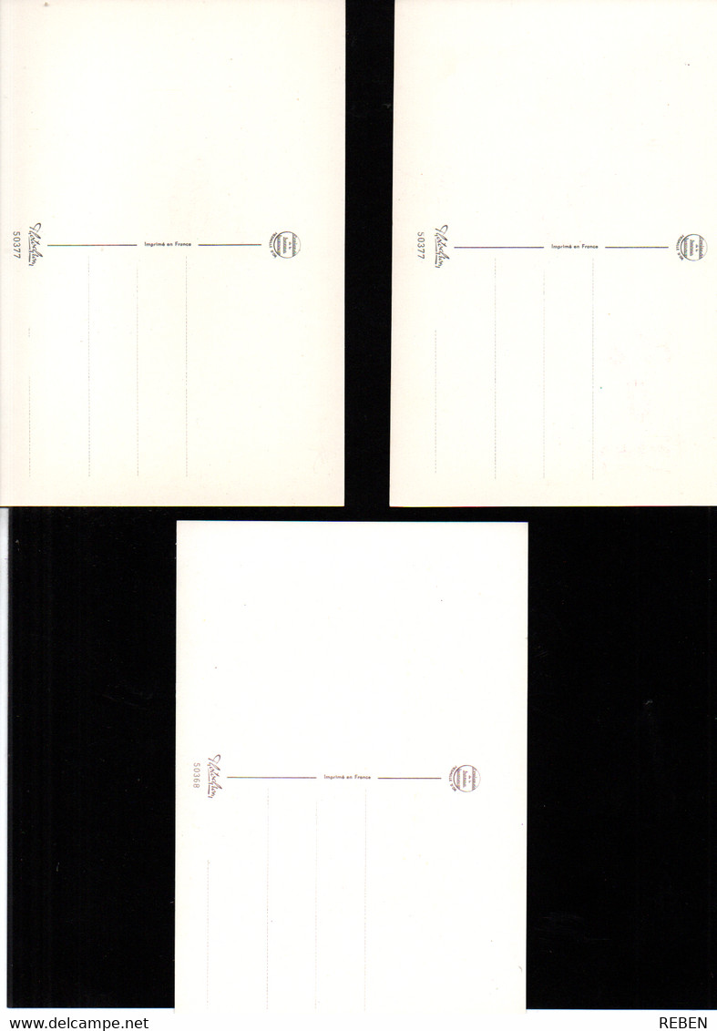 Lot 3 Cartes Postales - Illustrateur (?) Carrière ? Pétanque - Zeitgenössisch (ab 1950)