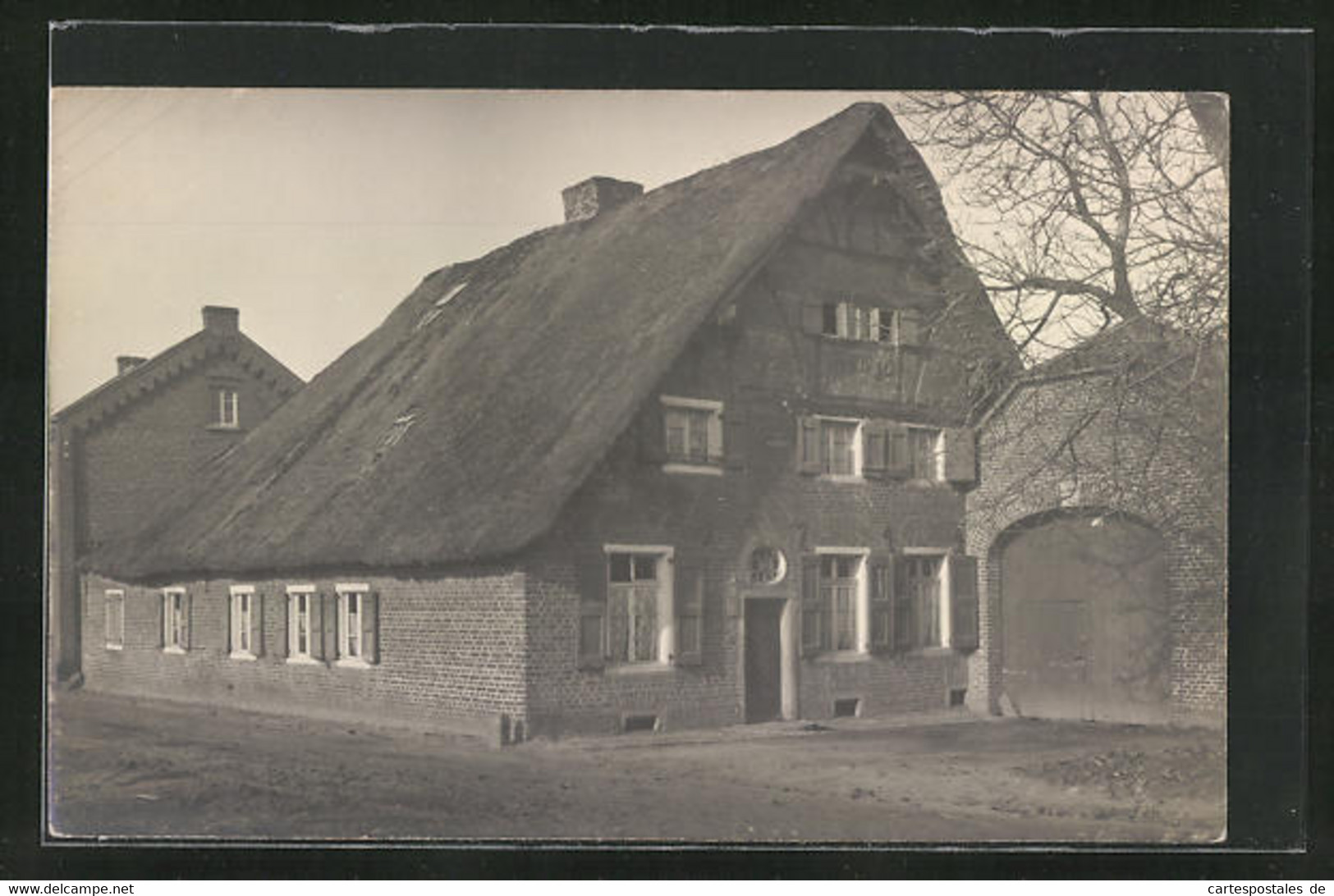 Foto-AK Schwaam / Wegberg, Ortspartie Mit Reethaus, 1919 - Wegberg