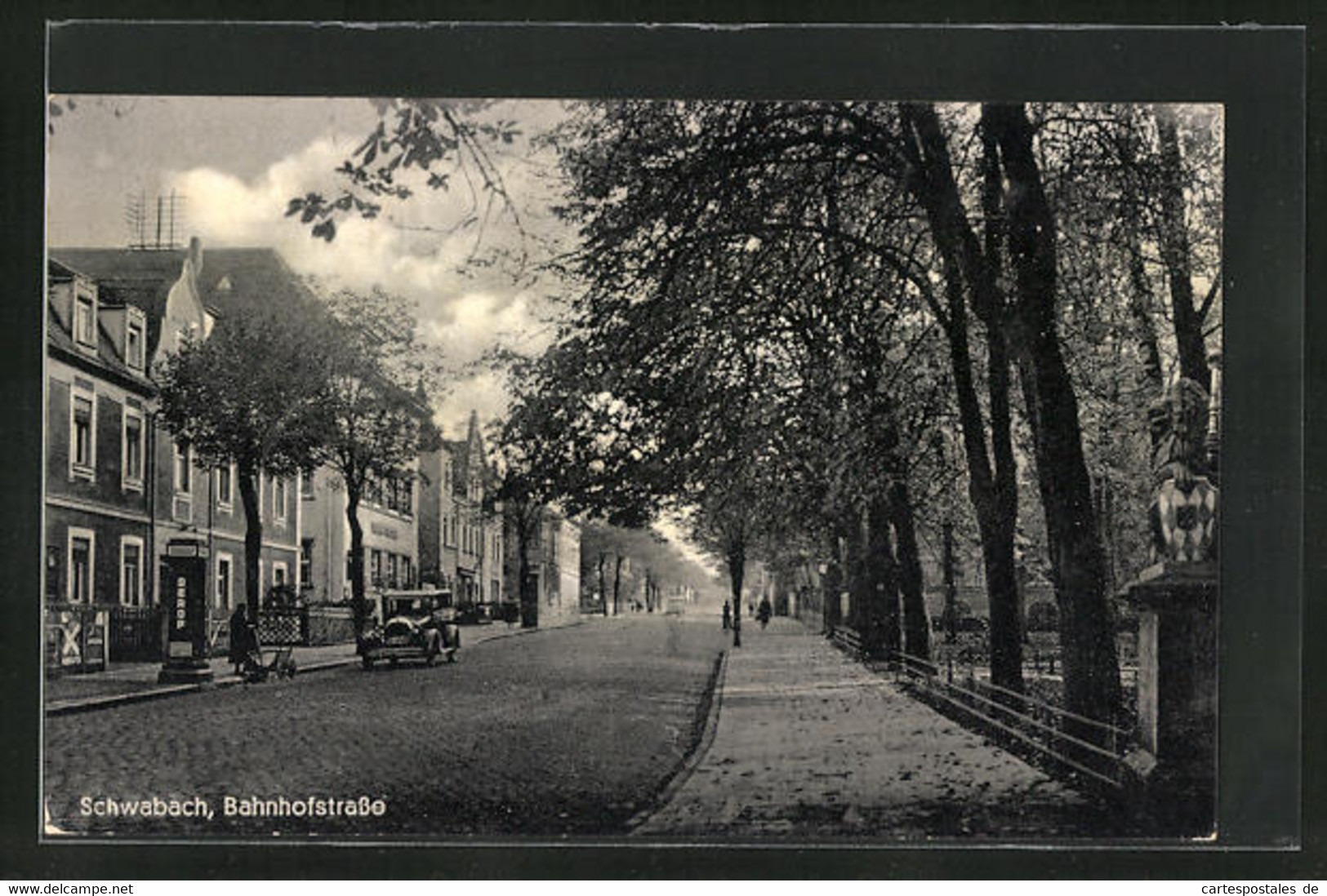 AK Schwabach, Partie In Der Bahnhofstrasse - Schwabach