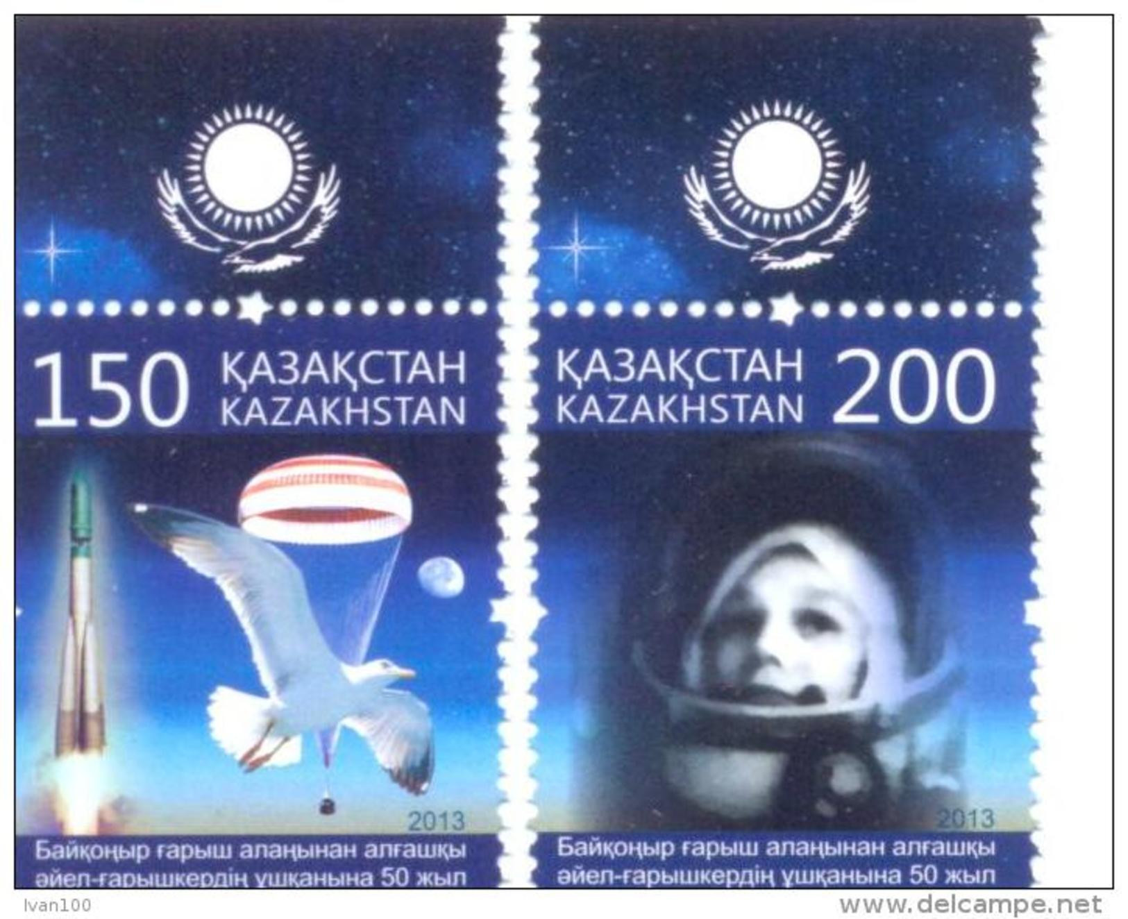 2013. Kazakhstan, Space, 50y Of First Flight In Space Of  V. Tereshkova, 2v, Mint/** - Kazakhstan