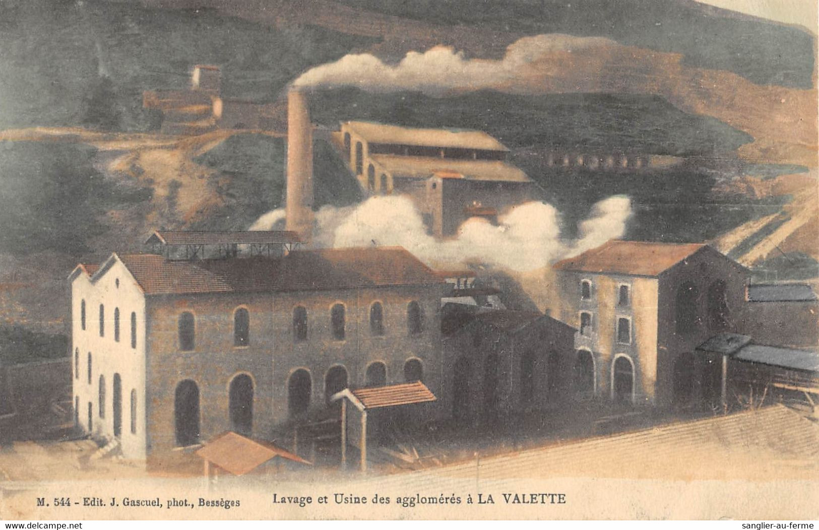 CPA 30 LAVAGE ET USINE DES AGGLOMERES A LA VALETTE - Autres & Non Classés