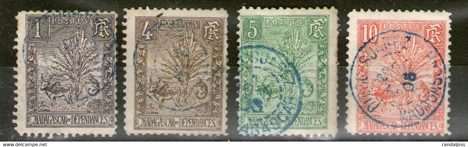 N° 63°_65°_66°_67°_CaD Bleu Gris-foncé-clair_Diego Suarez - Used Stamps