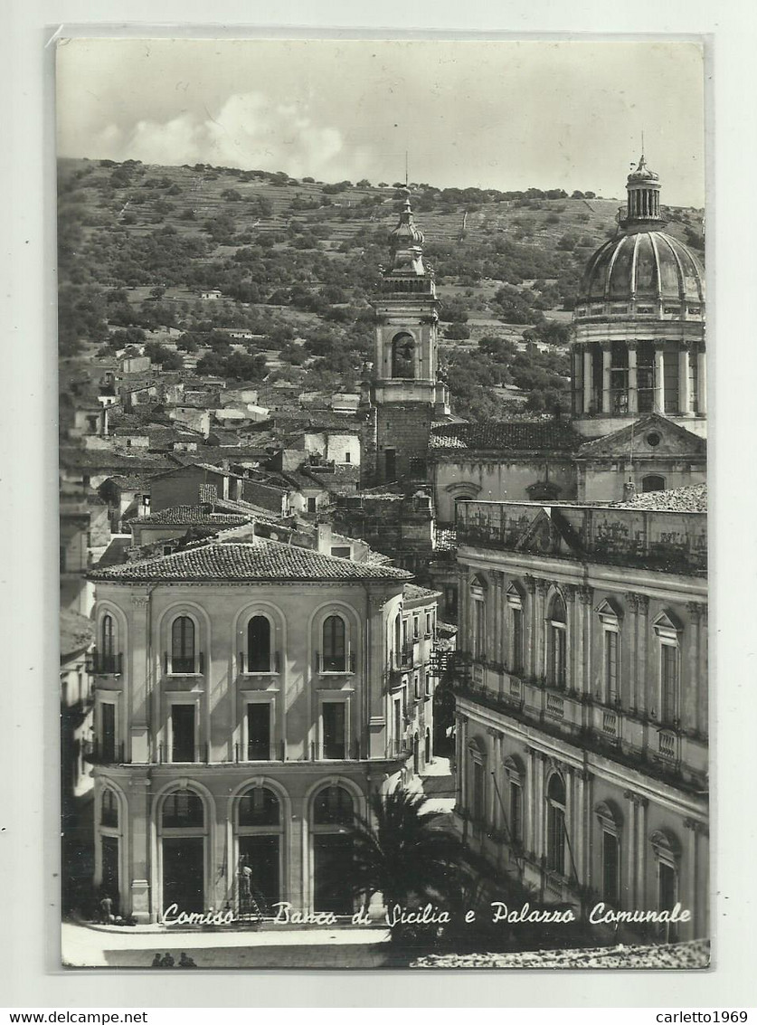 COMISO - BANCO DI SICILIA E PALAZZO COMUNALE  VIAGGIATA FG - Ragusa