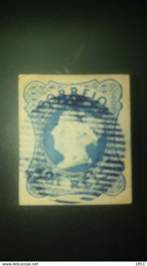 D.MARIA II - MARCOFILIA - 1ªREFORMA (45) VILA FRANCA DE XIRA (AZUL) - Used Stamps