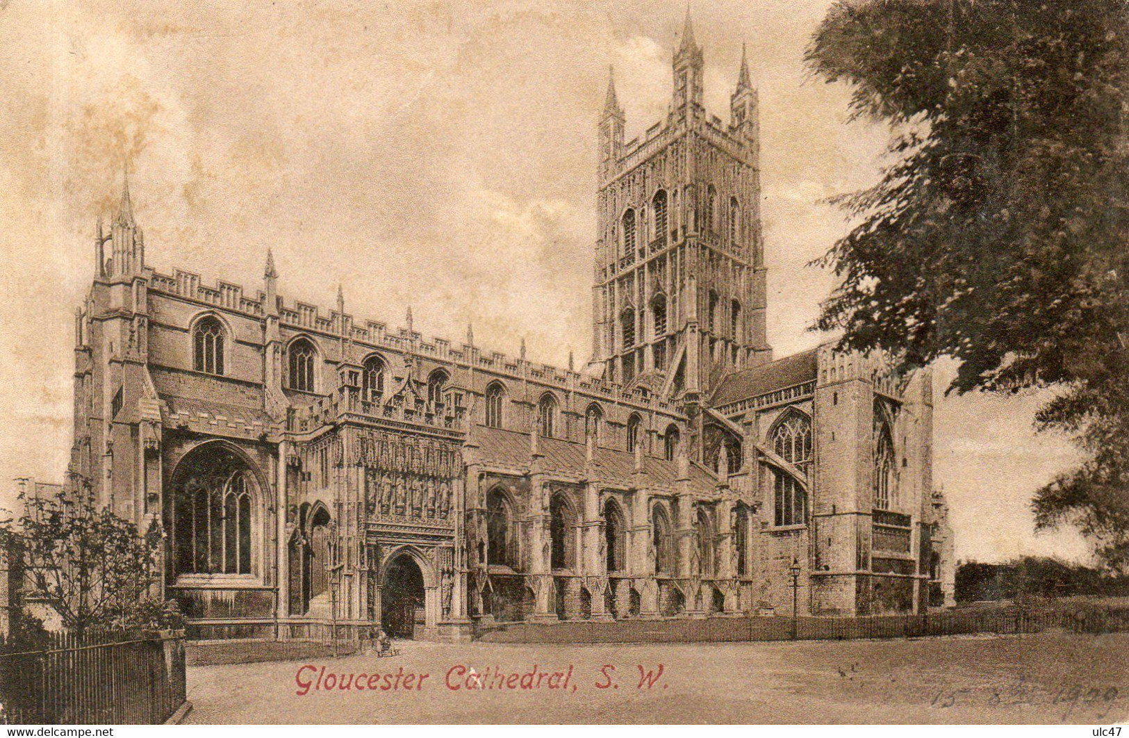 - Gloucester Cathedral, S. W. - Scan Verso - Cpa En L'état - - Gloucester