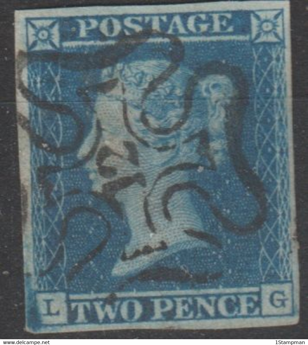 Two Penny Blue  LB 1841  4 Margins Used  12 In MC - Gebruikt