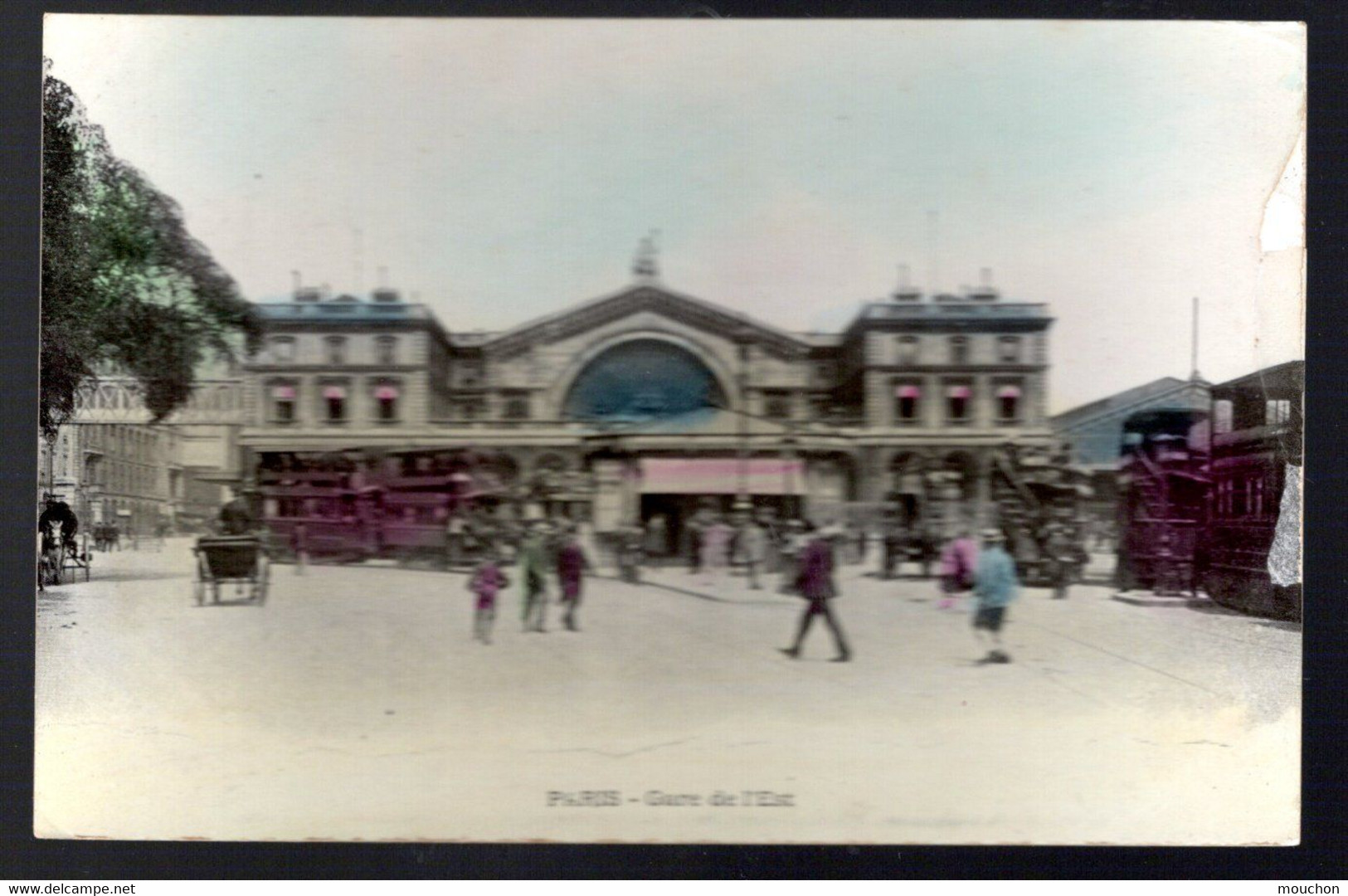 Paris: Gare De L'est (passants, Fiacres, Attelages, Trams) - Other & Unclassified