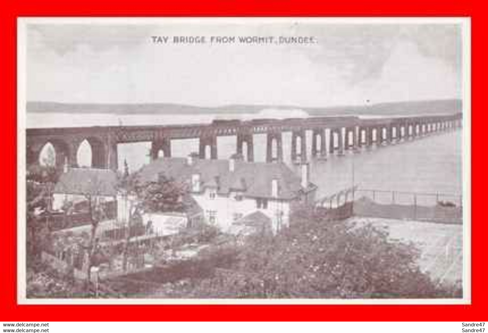 CPA  WORMIT.(Ecosse).  Tay Bridge From Wormit, Dundee,  Train Sur Le Pont. ..*5264 - Fife