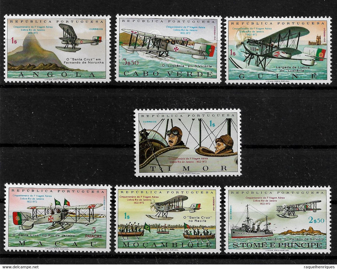 PORTUGAL COLONIES OMNIBUS 1972 50th An. First Flight From Lisbon To Rio De Janeiro - COMPLETE SET MNH (STB10-52) - Sonstige & Ohne Zuordnung